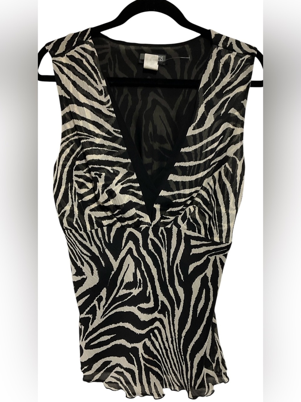 J.T.B. Zebra Print Sleeveless Blouse – Size Large
